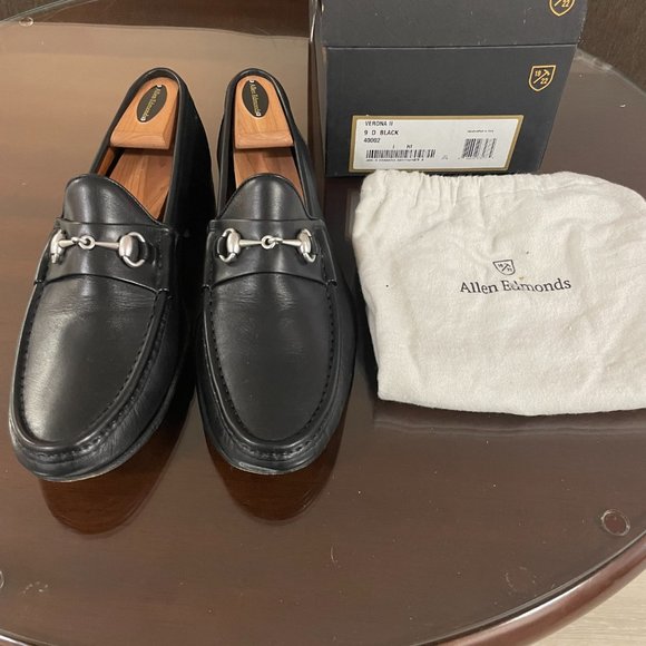 $400 Allen Edmonds Verona 2 Italian Loafer, Black - Size 9 - Picture 1 of 6